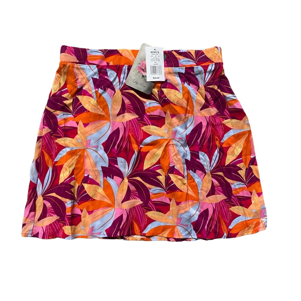 NWT Juniors’ Lily Rose Elastic Waist Skater Skirt Size Large - Picture 4 of 8